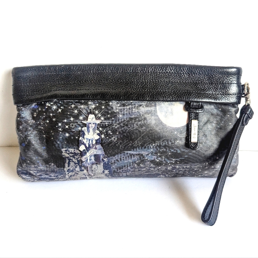 JEON Los Angeles Artist Artwork Leather Clutch Bag Unique Designs Deb Protter